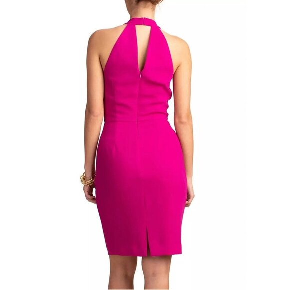 Trina Turk Dress 8 Jovial Halter-Neck Magenta NWT $228 - Picture 6 of 9